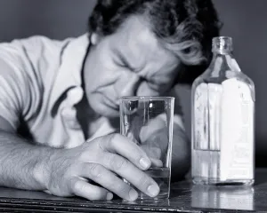 Intoxicated: Addicted Middle Aged Man Passed Out Drunk AS a