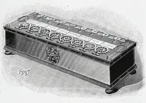 Sums: Adding machine designed by Blaise Pascal in 1642