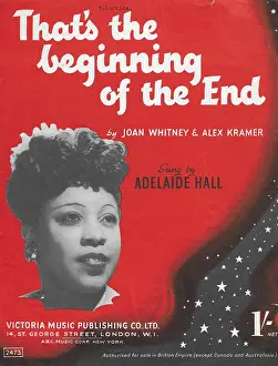 Entertainers: Adelaide Hall (music sheet That's the Beginning of the End
