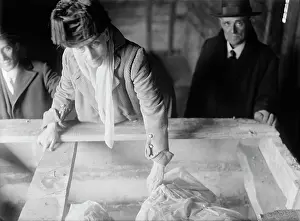 Adelaide: Adelaide Johnson with container, United States