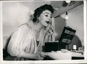 Hepworth: Adele Leigh, opera singer, making up at Covent Garden