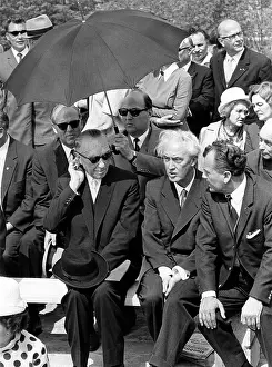 Perspiration: Adenauer lays foundation stone
