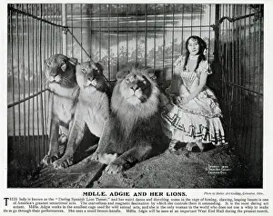 Caged: Adgie and her trained lions 1905