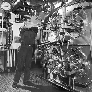 Dial: Adjusting a valve in a submarine