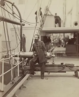 Lcgr1810: Admiral David D. Porter on the deck of a warship