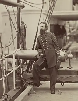 Lcgr1810: Admiral David D. Porter on the deck of a warship