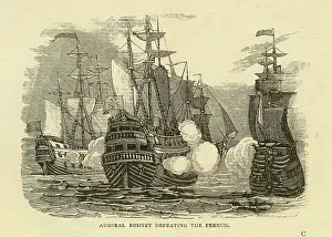 1780s: Admiral Rodney defeats French navy, Battle of the Saintes