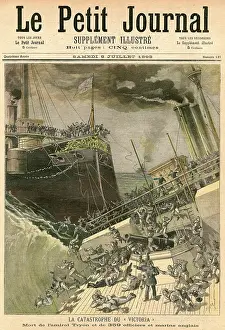 Drown: Admiral Tryon's flagship Victoria collides with the Camperdo