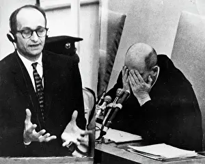 Presiding: Adolf Eichmann and Moishe Landau, trial in Jerusalem
