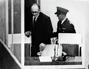 Stiff: Adolf Eichmann during his trial in Jerusalem