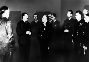 Darlan: Adolf Hitler with Admiral Darlan, 1940