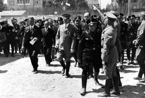 Prewar: Adolf Hitler at Agricultural Exhibition, Munich, Germany