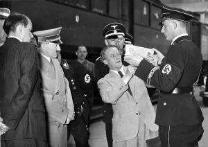 Sculptors: Adolf Hitler, Albert Speer and Josef Thorak in Munich, 1936