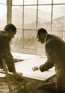 Hitlers: Adolf Hitler and Albert Speer looking at plans for Berlin