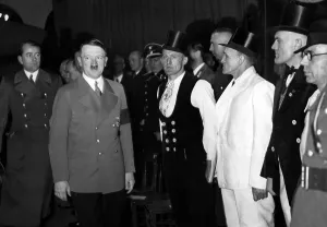 Dedications: Adolf Hitler and Albert Speer with workers, 1930s