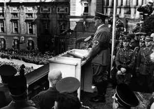 Lutze: Adolf Hitler during the annexation of Austria