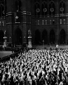 Proclaims: Adolf Hitler during the annexation of Austria