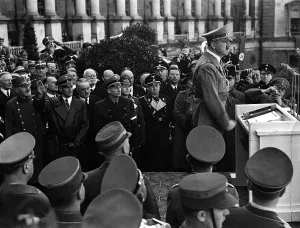 Frick: Adolf Hitler during the annexation of Austria