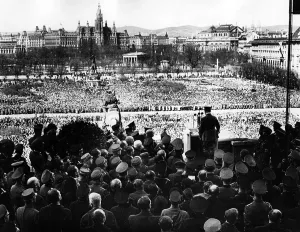 Announces: Adolf Hitler during the annexation of Austria