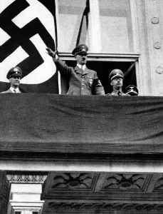 Frick: Adolf Hitler during the annexation of Austria