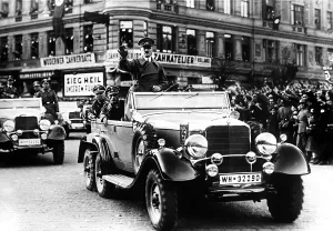 Enters: Adolf Hitler during the annexation of Austria