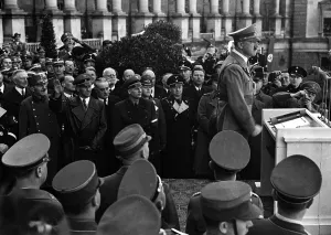Frick: Adolf Hitler during the annexation of Austria