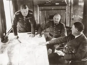 Discusses: Adolf Hitler with Army Commander General Brauchitsch