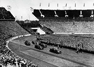 Cited: Adolf Hitler arrives at Olympic Stadium, Berlin