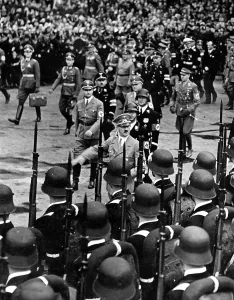 Knapsack: Adolf Hitler arriving in Nuremberg, Germany