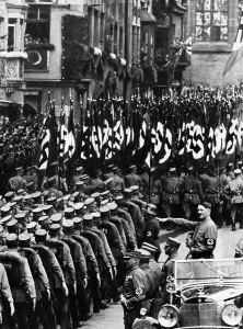 Troopers: Adolf Hitler attends an SA parade, 1935