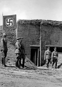 Borne: Adolf Hitler attends a troop exercise at Borne 1938
