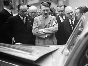 Technic: Adolf Hitler at the Auto Union stand 1937