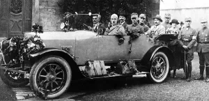 Confidant: Adolf Hitler with his bodyguards on the so-called