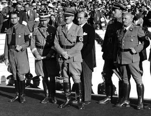 Kerrl: Adolf Hitler during ceremony in Nuremberg, Germany