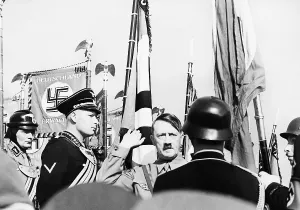 Grimminger: Adolf Hitler at the consecration of SS Standards on the Nure