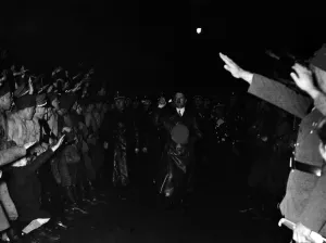 Fhrer: Adolf Hitler crosses the German-Austrian border in 1938
