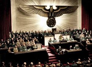 Declaring: Adolf Hitler declares war on America