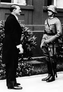 Diplomatic: Adolf Hitler at a diplomatic reception, 1935