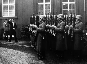 Diplomatic: Adolf Hitler at the diplomatic reception in