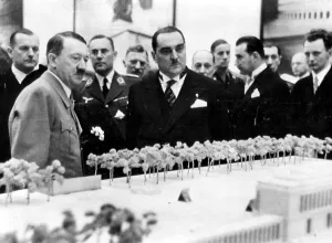 Handicrafts: Adolf Hitler with Dr. Stojadinowitsch