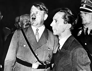 Rallys: Adolf Hitler and Dr.Joseph Goebbels as they ?