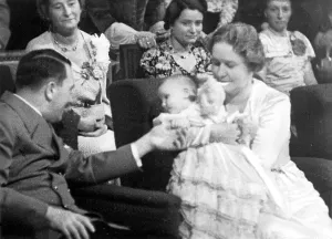 Joachimsthal: Adolf Hitler with Emmy and Edda Goering 1938