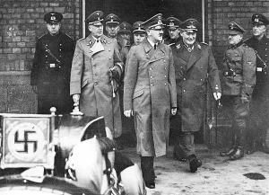 Narrowly: Adolf Hitler and others after failed assassination attempt
