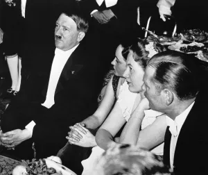 Tails: Adolf Hitler at a film reception, 1937