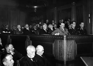 Schaub: Adolf Hitler at first conference of the German Labour Front