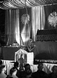 Emperors: Adolf Hitler giving speech, Nuremberg