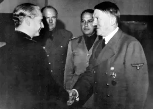 Galeazzo: Adolf Hitler greets a foreign delegate 1940