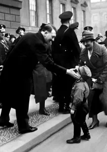 Trooper: Adolf Hitler greets an HJ boy 1934
