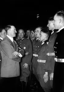 Graduates: Adolf Hitler greets young officers 1939