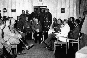 Announcement: Adolf Hitler hears the announcement of the
